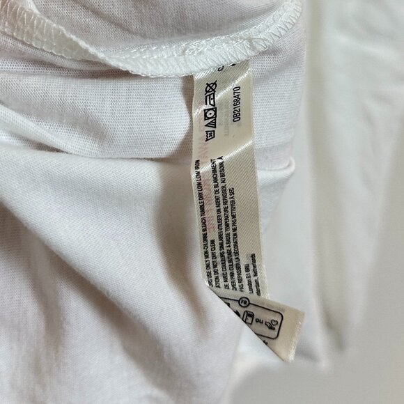 FREE PEOPLE Movement Inspire Cotton Graphic T-Shirt in White/ Peach Size Large - Picture 7 of 7